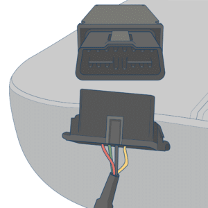 connect OBDII unit to harness