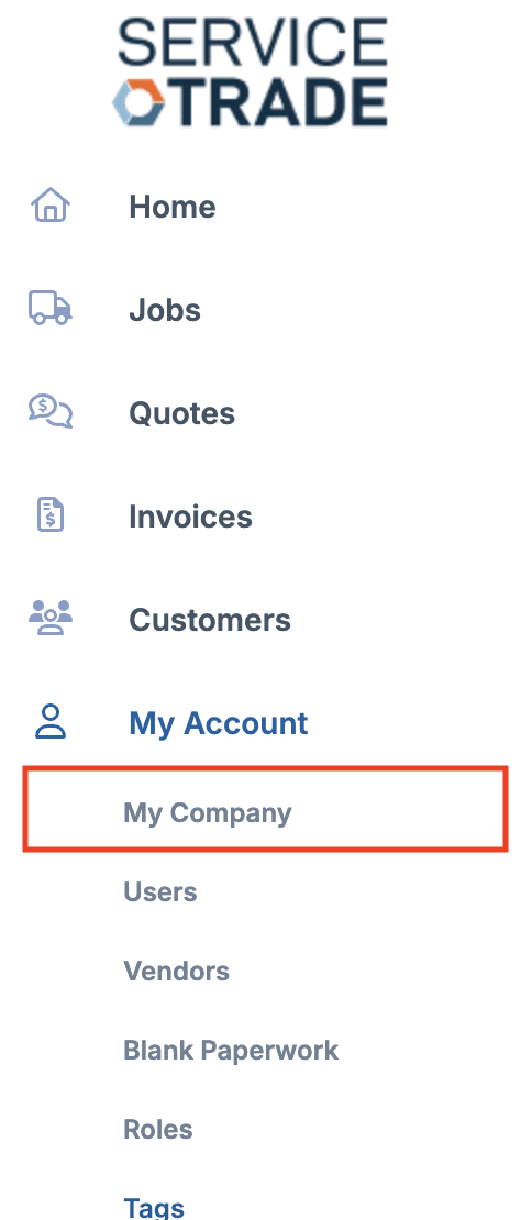 servicetrade my company