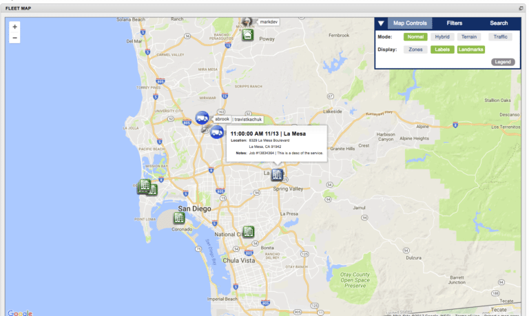 Field View Integration View all jobs on the FieldLogix map
