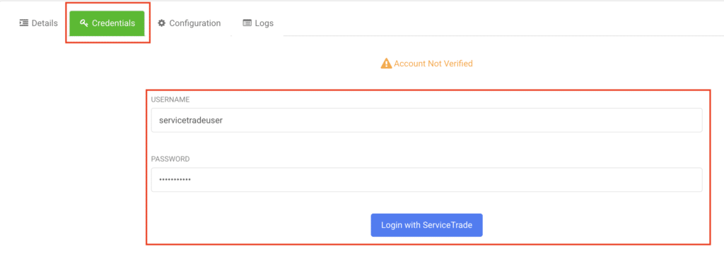 servicetrade bridge login