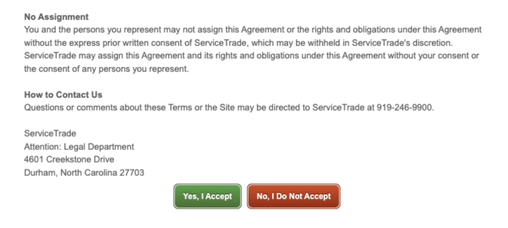servicetrade end user license agreement