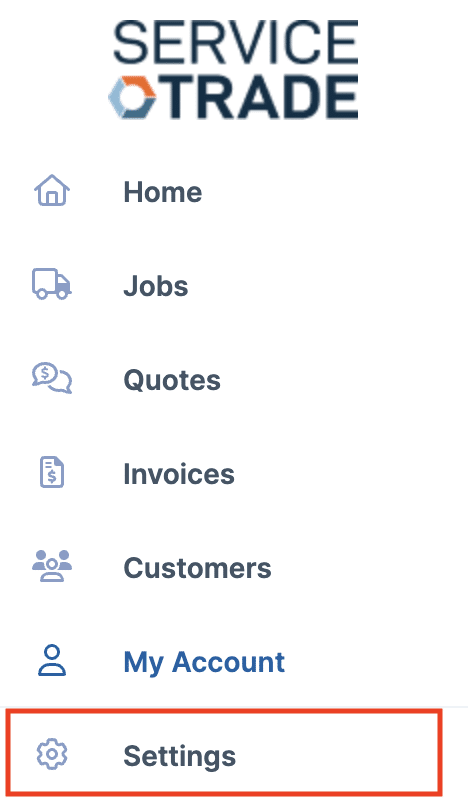 servicetrade vehicle settings