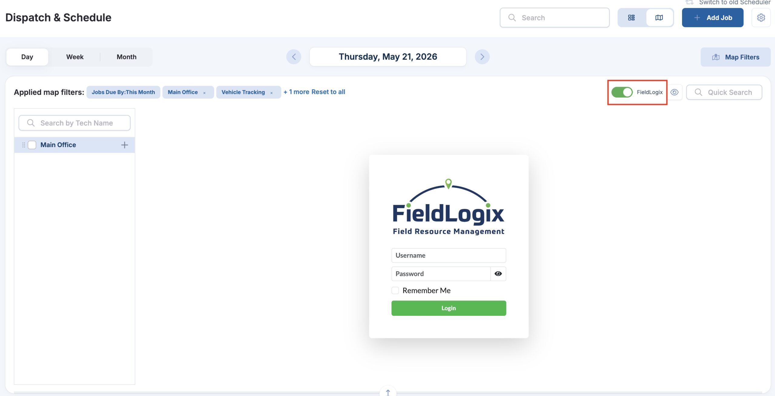 FieldLogix toggle