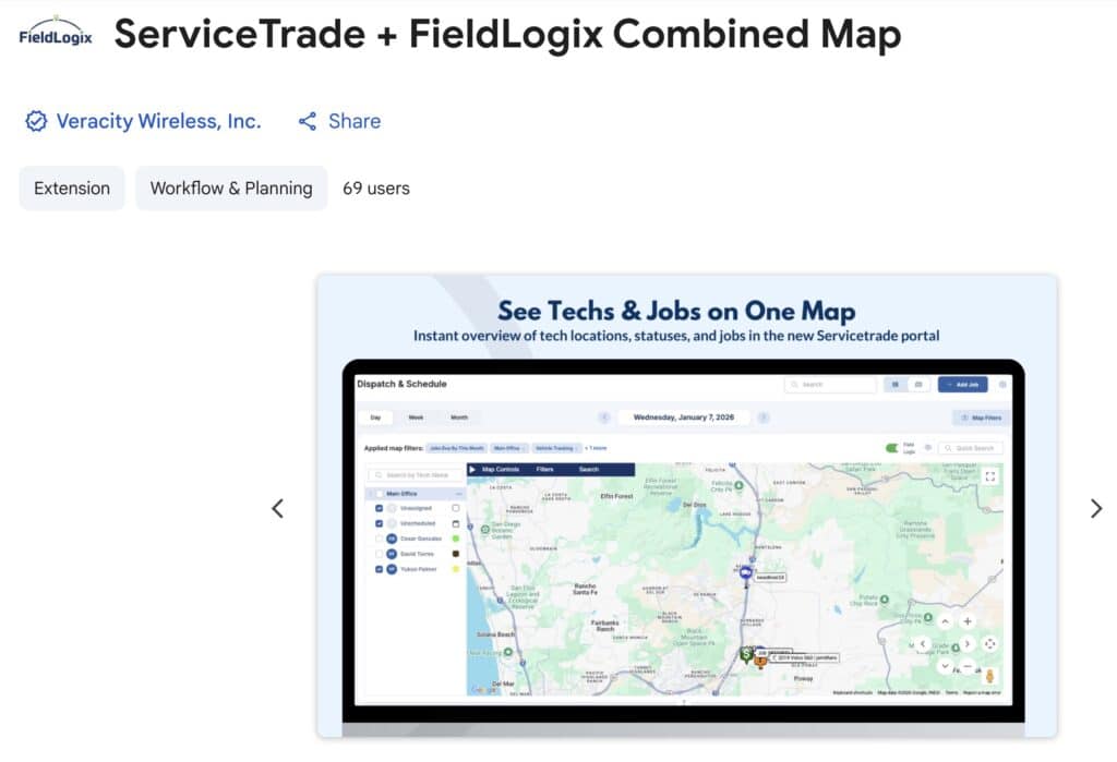 chrome extension map