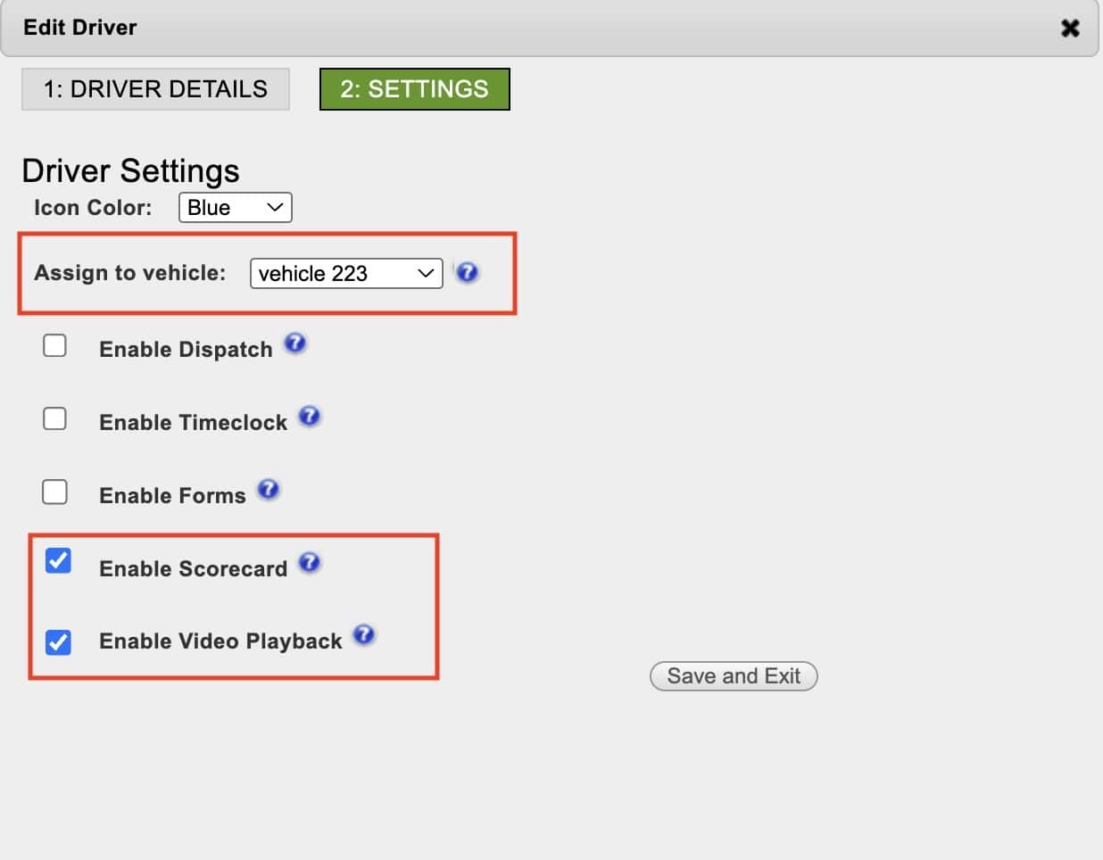 driver settings